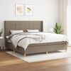vidaXL Boxspring posteľ s matracom sivohned&yacute; 200x200 cm l&aacute;tka