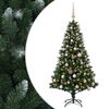 vidaXL Umel&yacute; vianočn&yacute; stromček s guľami 120 cm 150 LED Tepl&aacute; biela