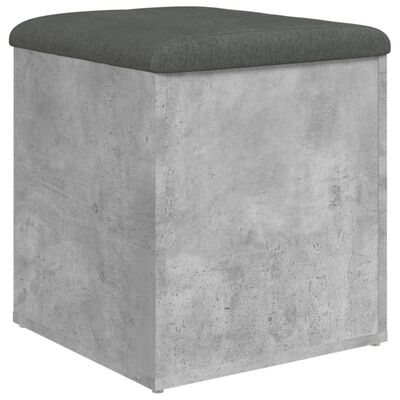 vidaXL Úložná lavička betónová sivá 42x42x45 cm kompozitné drevo