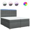 vidaXL Boxspring posteľ s matracom tmavosiv&aacute; 200x200 cm l&aacute;tka