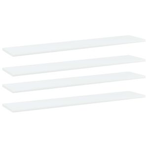 vidaXL Pr&iacute;davn&eacute; police 4 ks, biele 100x20x1,5 cm, kompozitn&eacute; drevo