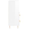 vidaXL Komoda lesklá biela 34,5x34x90 cm spracované drevo