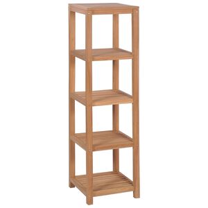 vidaXL K&uacute;peľňov&yacute; reg&aacute;l z teakov&eacute;ho dreva so 4 poličkami 42x42x165 cm
