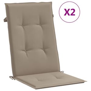 vidaXL Podložky na z&aacute;hradn&eacute; stoličky, vysok&eacute; operadlo 2 ks 120x50x3 cm