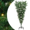 vidaXL Prevr&aacute;ten&yacute; umel&yacute; vianočn&yacute; stromček s guľami Zelen&aacute; 150 cm PVC