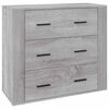 vidaXL Komoda siv&yacute; dub sonoma 80x33x70 cm spracovan&eacute; drevo