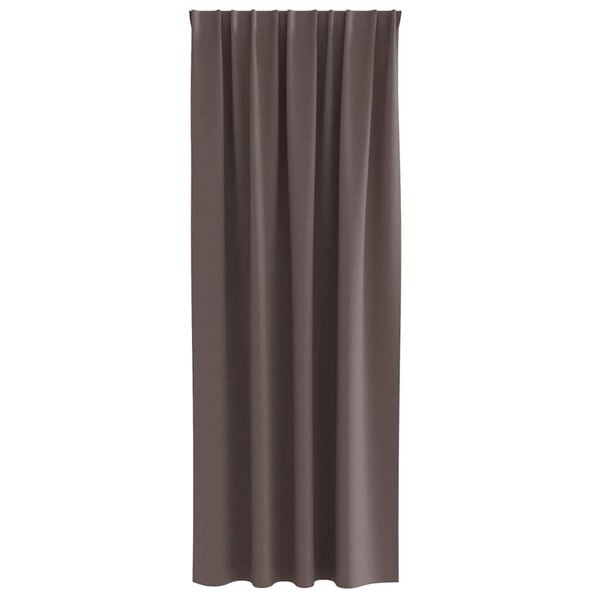 vidaXL Z&aacute;clony na zatemnenie s kr&uacute;žkami 2 pcs Tmavohned&aacute; 260 x 140 cm