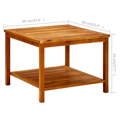 vidaXL Konferenčný stolík 60x60x45 cm masívne akáciové drevo