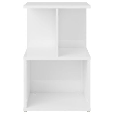 vidaXL Nočné stolíky 2 ks, lesklé biele 35x35x55 cm, kompozitné drevo