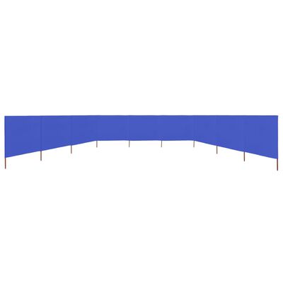 vidaXL 9-panelová zábrana proti vetru látková 1200x80 cm azúrovo-modrá