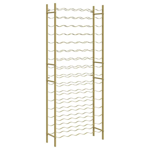 vidaXL Stojan na v&iacute;no na 96 flia&scaron; zlat&yacute; kovov&yacute;