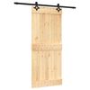 vidaXL Posuvn&eacute; dvere Pr&iacute;rodn&aacute; a čierna 90 x 210 cm