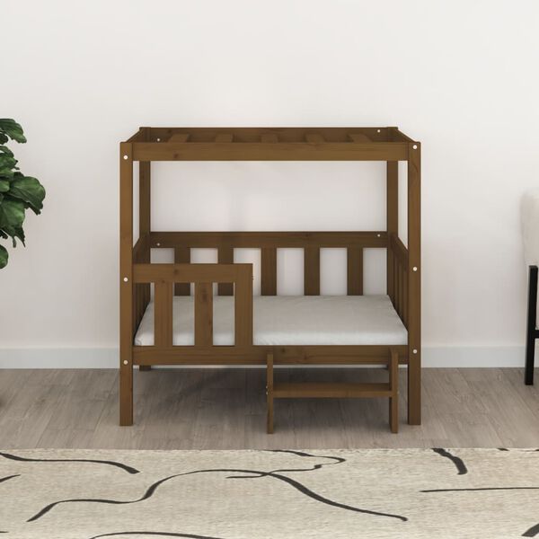 vidaXL Posteľ pre psa medovohned&aacute; 95,5x73,5x90 cm borovicov&yacute; mas&iacute;v