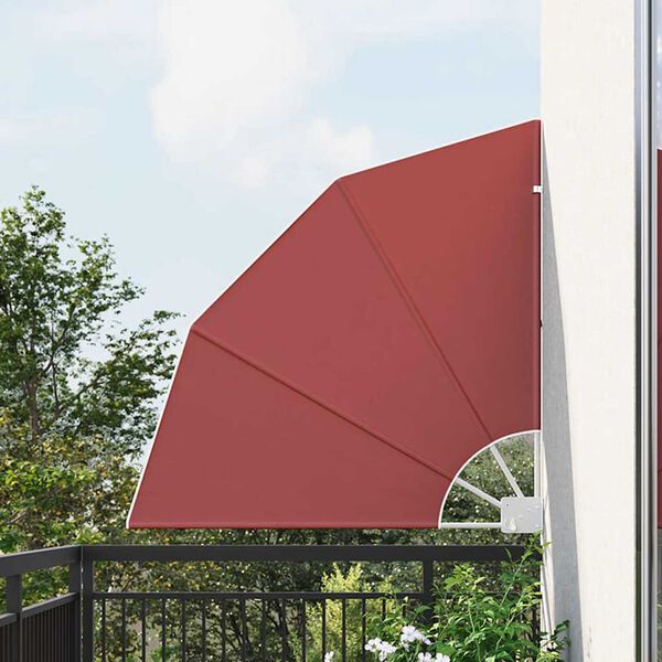 vidaXL Záclona na balkónové súkromie Tehlová 115 x 115 cm Polyester