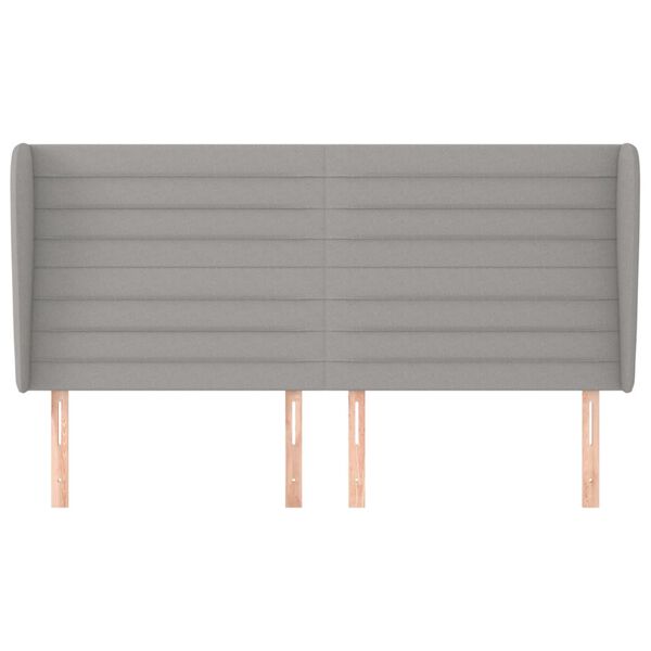 vidaXL Čelo postele so z&aacute;hybmi bledosiv&eacute; 203x23x118/128 cm l&aacute;tka