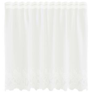 vidaXL Čipkov&aacute; z&aacute;clona Biela 80 x 150 cm Polyester