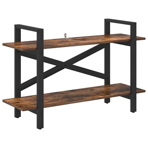 vidaXL Reg&aacute;l na knihy Dymov&aacute; dub 100 x 33,5 x 64 cm Kompozitn&eacute; drevo