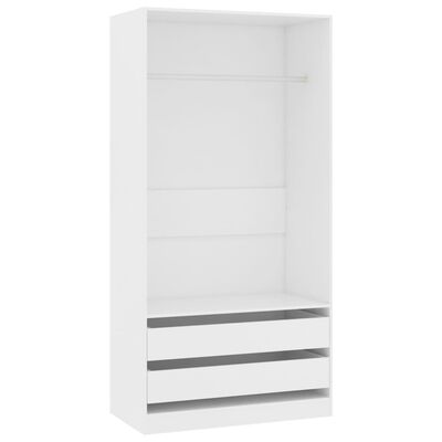 vidaXL Šatník, biely 100x50x200 cm, kompozitné drevo