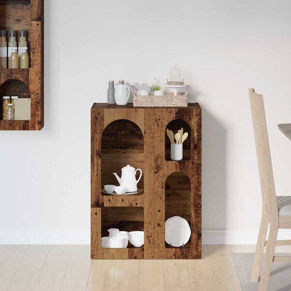 vidaXL Serv&iacute;rovacia skriňa Star&eacute; drevo 59 x 35 x 80.5 cm