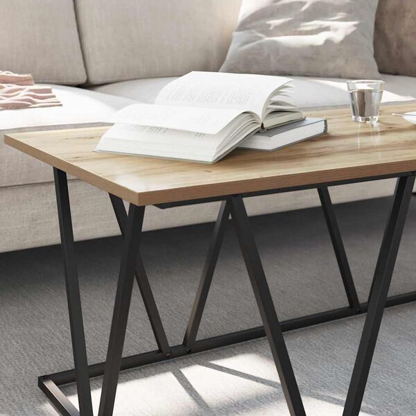 vidaXL Konferenčn&yacute; stol&iacute;k Remeseln&yacute; dub 100 x 50 x 40 cm