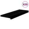 vidaXL Schodiskov&eacute; stupne 20 ks hnedočiern&aacute; 70x25x2 cm dubov&yacute; mas&iacute;v