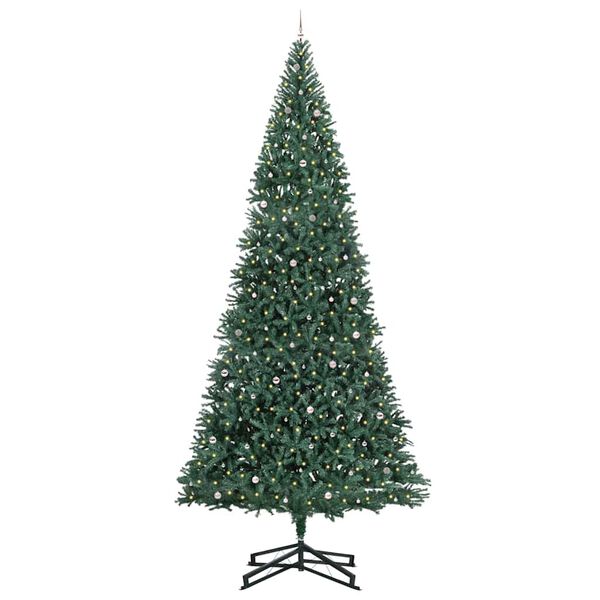 vidaXL Umel&yacute; predsvieten&yacute; vianočn&yacute; stromček s sadou loptičiek 500 cm