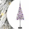 vidaXL Vianočn&yacute; stromček s 150 LED-i Biela 120 cm PE a oceľ