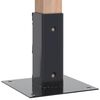 vidaXL podstavce stĺpikov štvorcové 4 ks Antracit 51x51 mm
