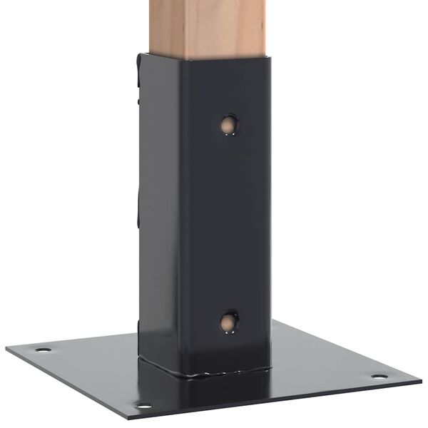 vidaXL podstavce stĺpikov štvorcové 4 ks Antracit 51x51 mm