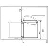 Hailo Odpadkový kôš Compact-Box do kuchynskej skrinky M 15l biely 3555-001