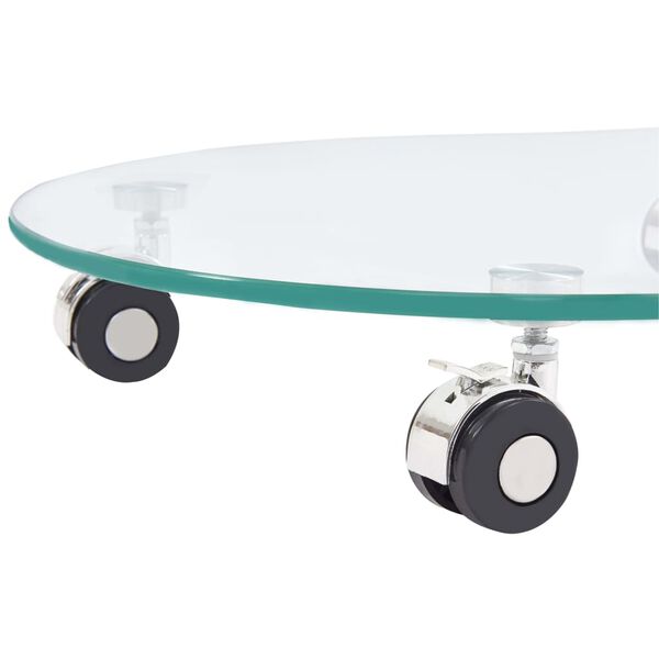 vidaXL Konferenčný stolík 45x40x58 cm, tvrdené sklo