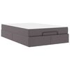 vidaXL Rám postele s matracmi Sivá 120 x 190 cm Umelá koža