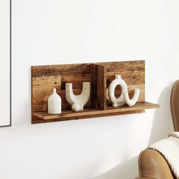 vidaXL Nástenná skrinka 70x16,5x30 cm staré drevo kompozitné drevo