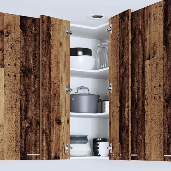 vidaXL Z&aacute;vesn&aacute; skrinka s dverami Star&eacute; drevo a biela 57 x 57 x 100 cm