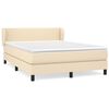 vidaXL Boxspring posteľ s matracom kr&eacute;mov&yacute; 140x190 cm l&aacute;tka