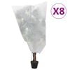vidaXL Fl&iacute;sov&eacute; kryty na rastliny so &scaron;n&uacute;rkou 8 ks 70 g/m&sup2; 0,8x1 m