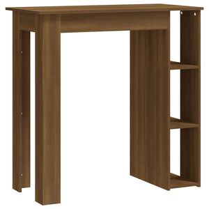 vidaXL Barov&yacute; st&ocirc;l+polica, hned&yacute; dub 102x50x103,5 cm, kompozitn&eacute; drevo