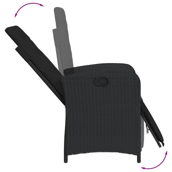 vidaXL 5-dielna z&aacute;hradn&aacute; jed&aacute;lensk&aacute; s&uacute;prava a vank&uacute;&scaron;e čierna polyratan