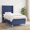 vidaXL Posteľn&yacute; r&aacute;m boxspring s matracom modr&yacute; 90x200 cm l&aacute;tka