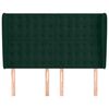 vidaXL Čelo postele so z&aacute;hybmi tmavozelen&yacute; 147x23x118/128 cm zamat
