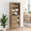 vidaXL Highboard Remeseln&yacute; dub 69,5 x 34 x 180 cm Kompozitn&eacute; drevo
