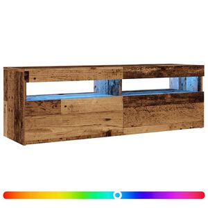vidaXL TV skrinka s LED star&eacute; drevo 120x35x40 cm kompozitn&eacute; drevo