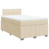 vidaXL Boxspring posteľ s matracom kr&eacute;mov&yacute; 120x200 cm l&aacute;tka