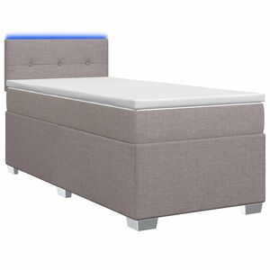 vidaXL Posteľ s boxspringom a matracom a LED Sivohned&aacute; 80 x 200 cm