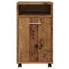 vidaXL Skrinka s kolieskami Old Wood 33x38x60 cm Engineered Wood