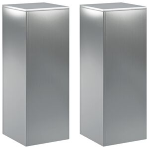 vidaXL Stojan na rastliny 2 pcs Strieborn&aacute; 30 x 30 x 80 cm