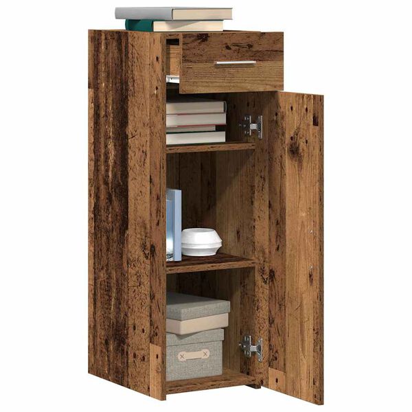 vidaXL Serv&iacute;rovacia skriňa so z&aacute;suvkou Star&eacute; drevo 30 x 42,5 x 93 cm