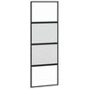 vidaXL Posuvn&eacute; dvere čierne 76x205 cm tvrden&eacute; sklo a hlin&iacute;k