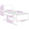 vidaXL R&aacute;m postele so z&aacute;suvkou Čierna 75 x 190 cm Inžinierske drevo