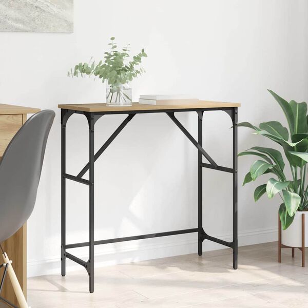 vidaXL Konzolový stôl Remeselný dub 75 x 32 x 75 cm Kompozitné drevo